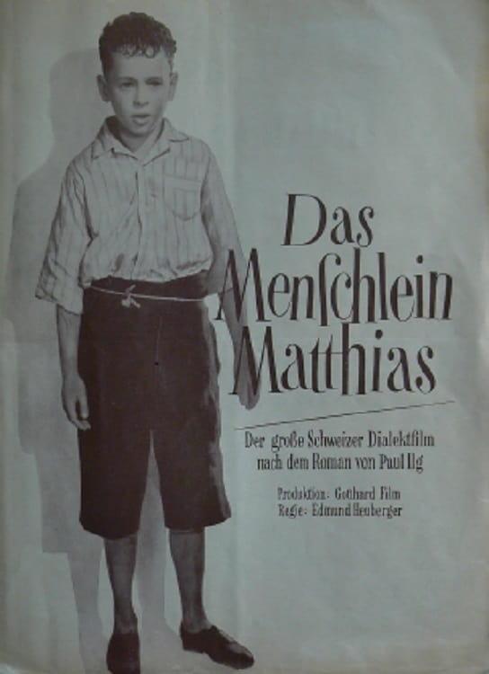 Caratula de DAS MENSCHLEIN MATTHIAS (El petit Matthias) 