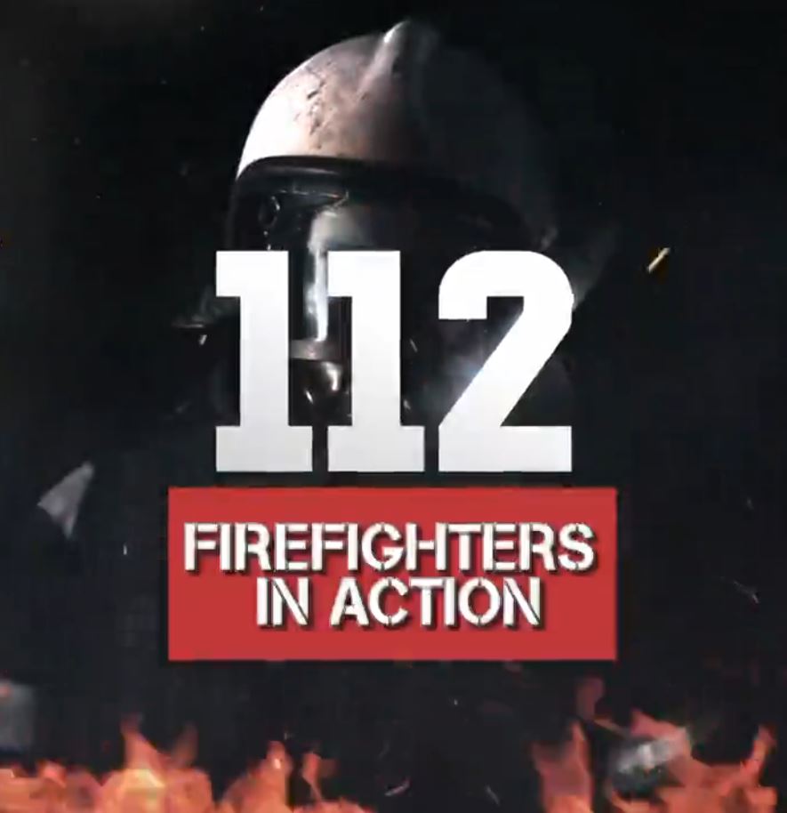Caratula de 112 Firefighters in Action (Bomberos en acción) 