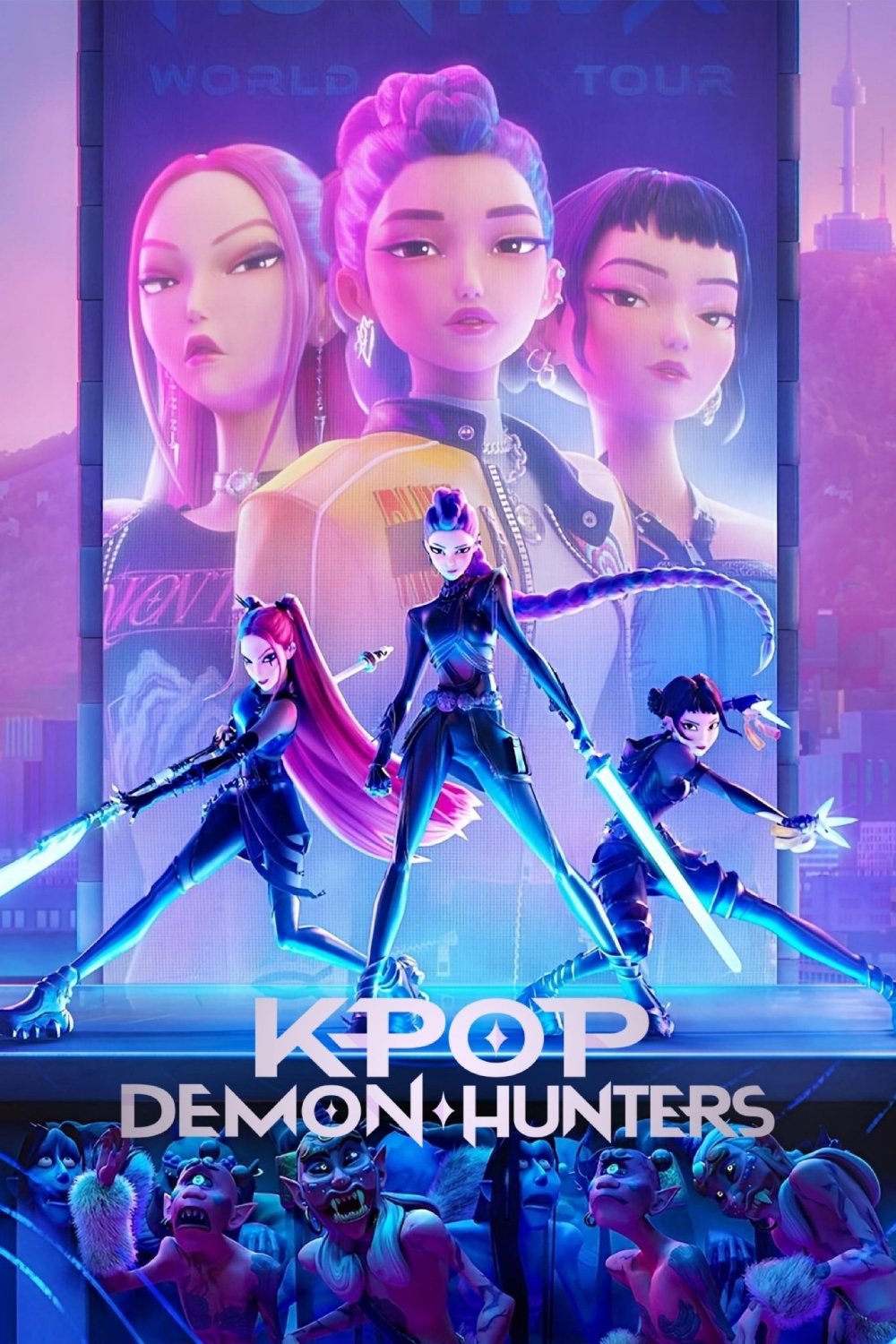 Caratula de KPop Demon Hunters (Las guerreras k-pop)