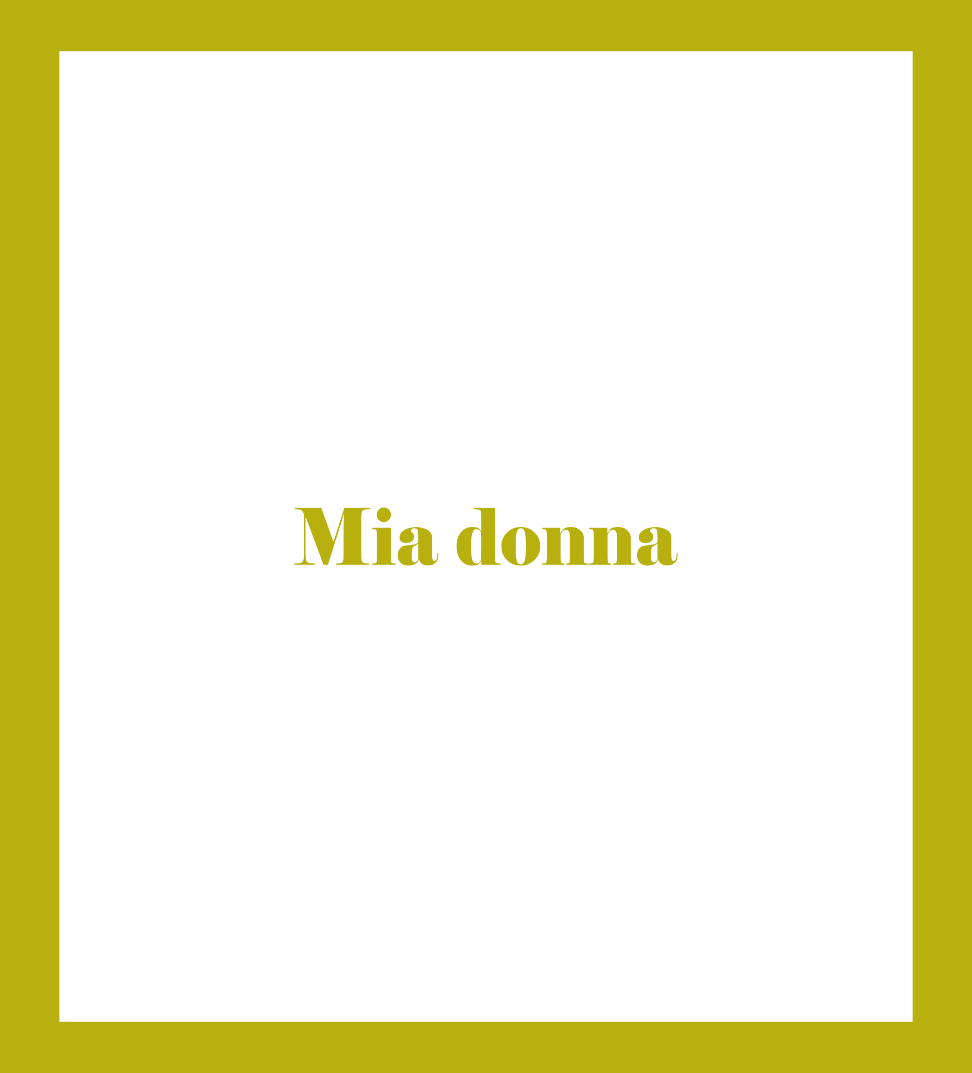 Caratula de Mia donna (Mia donna) 