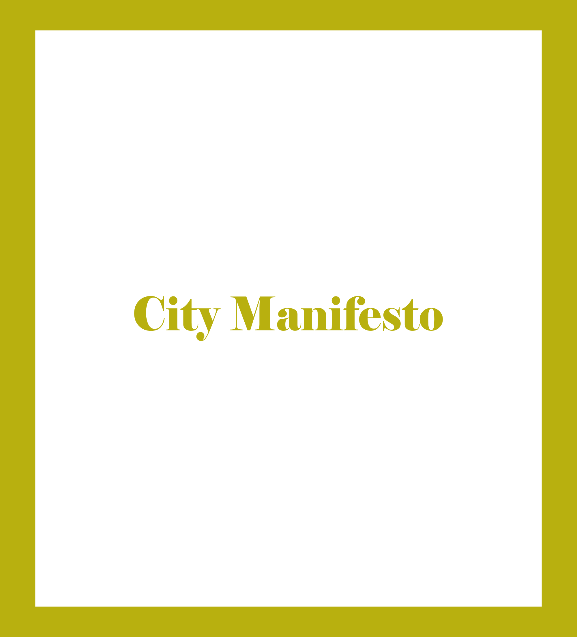 Caratula de City Manifesto 