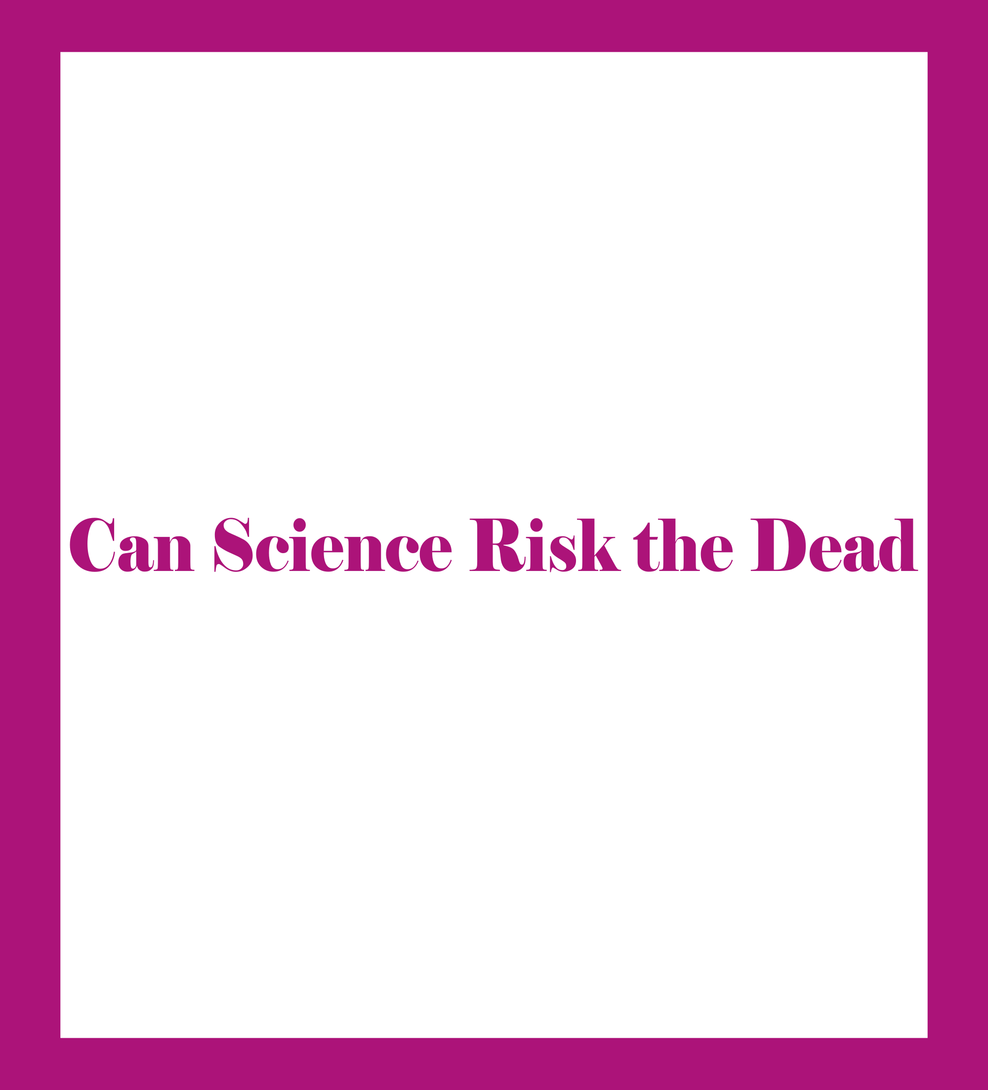 Caratula de Can Science Risk the Dead 
