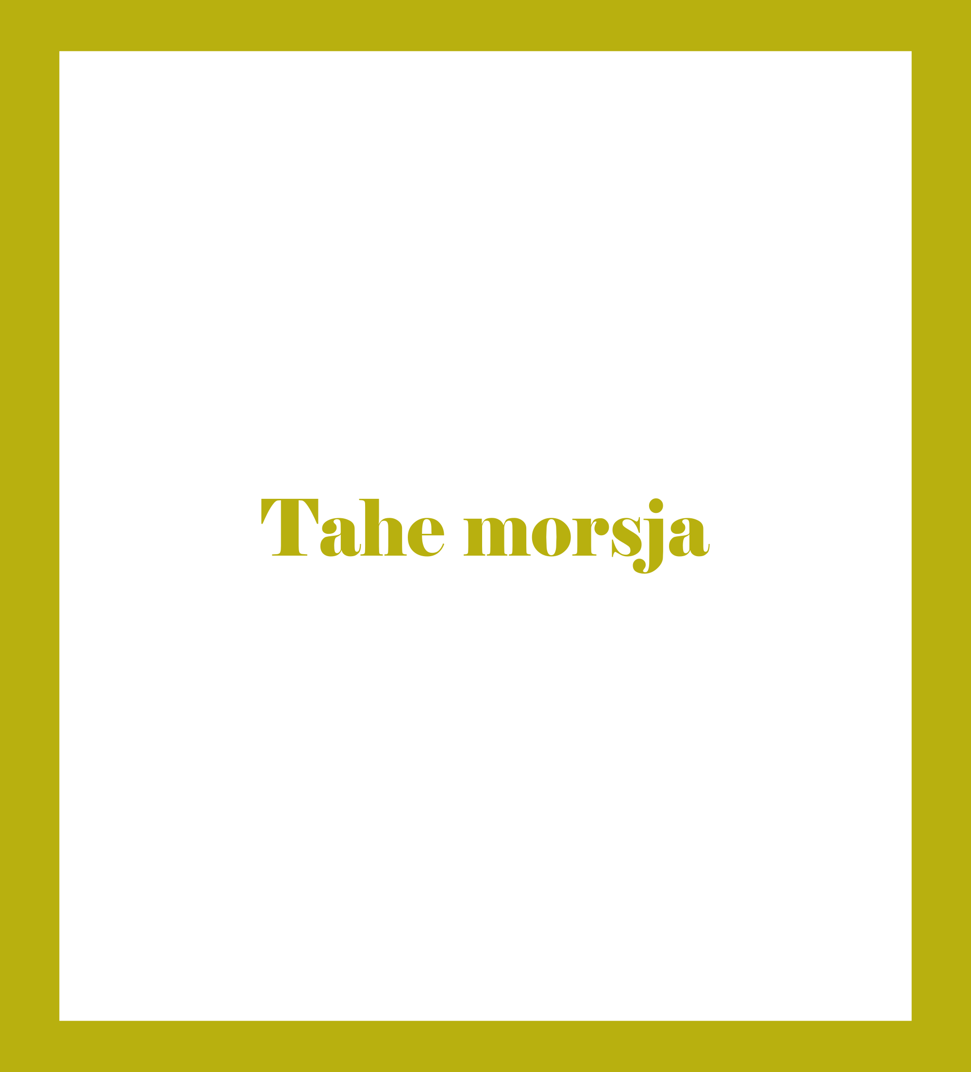 Caratula de Tahe morsja 