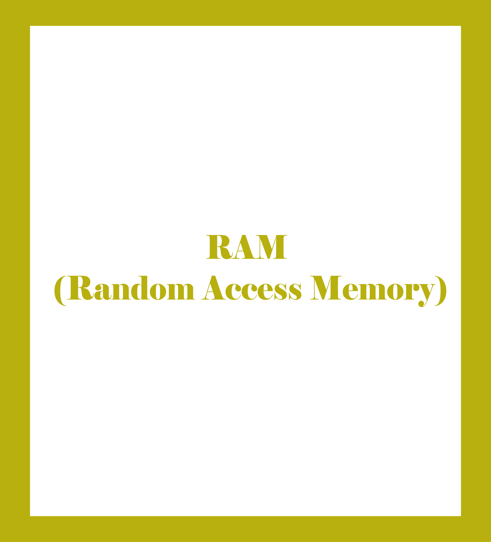 Caratula de RAM (Random Access Memory) 