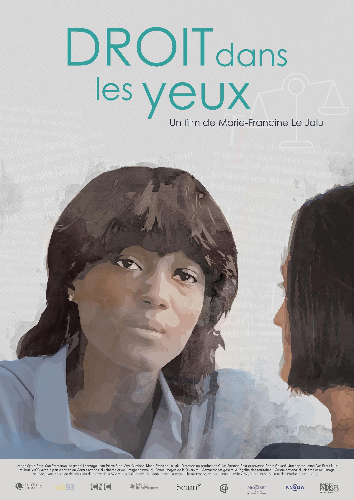 Caratula de Droit dans les yeux